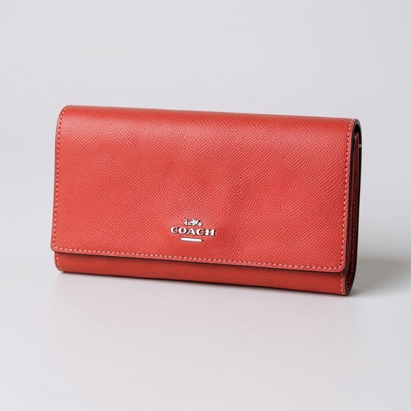 Coach Handbags - Coach Coral Leather Wallet EUC